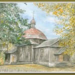 Łówcza – cerkiew pw. św. Paraskewy, 1808, akwarela A5