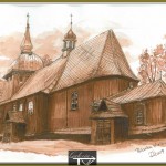 PolankaWielka kościół św. Mikołaja, 1658r., format A5 - tusz sepia