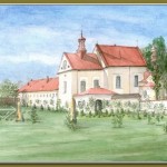 Klasztor o.Franciszkanów w Ketach 1705-12. akwarela, 18x24